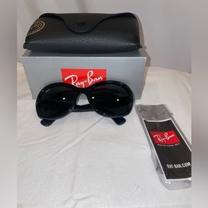 Brand new in box Ray Ban Jackie O black sunglasses.